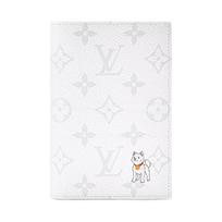Louis Vuitton Seoul Limited Edition Jeju Dog Pattern Monogram Coated Canvas Passport Holder Men passport holder White M27083 Gift Set(Basic Set+Box+Shopping Bag)