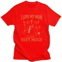 I Love My Mom Very Much Grim Reaper Tshirt Men Women Short Sleeves Casual Graphic Clothing Loose Oversized Pure Cotton Camisetas S
