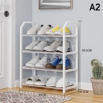 Creative Simple Assembly Shoe Rack Steel Tube 4-Layer Solid Color Assembly Home Shoe Rack For Porch Living Room Storage Rack A2