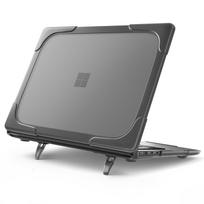 Case for Microsoft Surface Laptop 7 13.8 Metal Alcantara 13.5 Go 1 2 3 12.4 15 inch Stand Cases Sleeve Matte Notebook Cover Laptop GO 3 pilka spalva