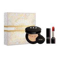 DIOR Lipstick Fierce blue gold lipstick velvet #999 3.5g + soft and shiny 1N air cushion core 13g + embroidered outer box core mėlyna
