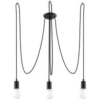 Lampa Wisząca Edison 3 E27 Czarny Sollux Sl.0370