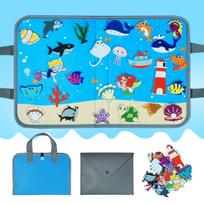 Montessori Animal Busy Board (Farm/Space/Insects/Ocean/Arctic) – Flannel Sensory Toy for Kids, Ideal Birthday Gift