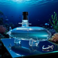 Submarine Whiskey Decanter Red Wine Whiskey liquor Glass Bottle Submarine Shape Whiskey Decanter Bottles for Party Bar Home CN