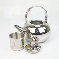 Traditional Chinese Style Stainless Steel Teapot With Mesh Filter For Hotel And Commercial Use 14x18cm