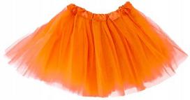Spódniczka Tutu Pomarańczowa Tiulowa Tancerka Wróżka Halloween Disco 30Cm
