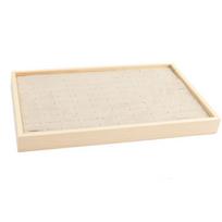 Apricot Jewelry Display Tray Multiple Styles Microfiber Cloth Wooden Pendant Holder Large Capacity Multi-purpose