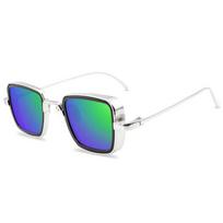 For Female Retro Steampunk Sunglasses Male Retro Alloy Metal Square Eyewear Fashionable Sun Eyewear Sun Eyewear Lunette De Soleil As Picture