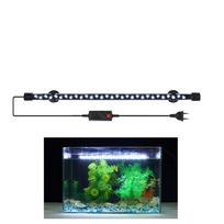 LED Lighting Underwater Decor Plants Grow Lights Fish Tank Light Aquarium LED Light Aquarium Lamps 18CM-White Light EU Plug