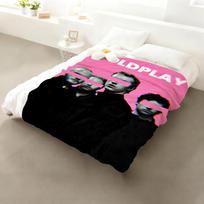 Band Coldplay Throw Flannel Throw Blanket: Soft Kid-Friendly Warm Anti-Static All Season Washable Couch Bed Home 75x90cm