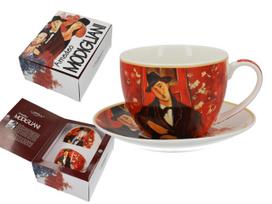 Filiżanka Ze Spodkiem Modigliani Mario Varvogli Porcelana Prezent