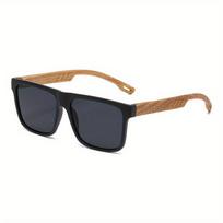 Wood Grain Spring Hinges UV400 Protection Unisex Outside Daily Eyeglasses 12pcs New Square Casual Sun Glasses Premium Quality Optical Vision
