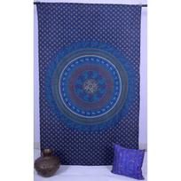 Tapestry Indian Double Hippie Mandala Blanket 75x100 juoda