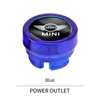 Car Cigarette Lighter Cover DustProof Decoration Cap For Mini Cooper Works One JCW R56 R53 F54 F60 Countryman Paceman Clubman mėlyna