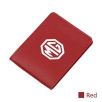 Ultra-thin Car Driver License Cover Credit Card Holder For  Morris Garages MG MG3 MG5 MG6 MG7 GT GS Hector HS ZS ZX EZS EHS raudona