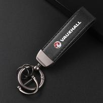 Prabangus odinis raktų pakabukas su automobilio emblema, pakabukas raktams VAUXHALL juoda