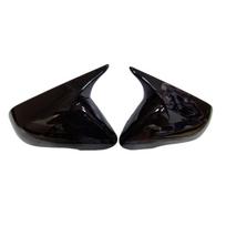 For Hyundai Sonata 2015-2019 OX Horn Car Rearview Side Mirror Cover Sticker Wing Cap Exterior Door Case Trim Shell Silver Frame