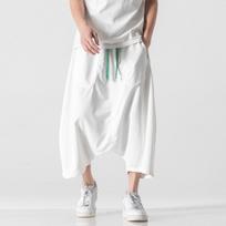 Loose Harajuku Wide Leg Pants Men Hip Hop Calf-Lenght Pants Solid Male Jogging Streetwear Trousers Casual Sweatpants Man S balta