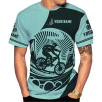 Personalized Name 3D All Over Print Men's Cycling T-Shirts Short Sleeve Oversized Bicycle Biking Tee Shirts For Men Streetwear XXS