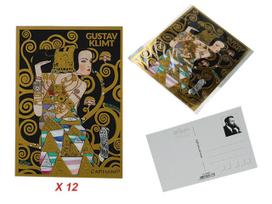 Zestaw 12 Pocztówek Kartki Pocztowe Gustav Klimt Oczekiwanie Prezent Box