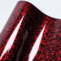 High quality PET Gloss Holographic Gold Silver Rainbow Forged Carbon Laser Vinyl Wrap Roll Adhesive Decal Car Wrapping Foil 50cm X 30cm