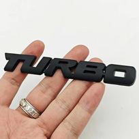 3D Metal Car Sticker Logo Turbo Badge Fender Side Emblem Rear Trunk Sticker Decals Auto Turbo Universal Accessories