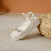 Summer Ladies Casual Roman Sandals 32 abrikosas