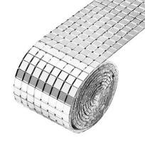 1464Pcs/Roll Wall Stickers Self-Adhesive Square Glass Tile DIY KTV Home Decor sidabras