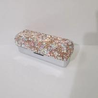 Blingbling metalinė tablečių dėžutė, tablečių organizatorius, vaistų dėžutė, tablečių, vitaminų laikymo dėžutė, kelioninė papuošalų dėžutė su veidrodžiu