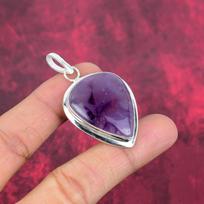 Ametisto Pakabukas Brangakmenių Papuošalai, 925 Prabuotas Sterlingų Sidabro Pakabukas, Dovana Moterims Rankų Darbo Pakabukas 2.20 Inches violetinė