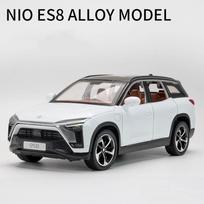 1:24 Alloy NIO ES8 Miniature Toy Car Models Metal Diecast Pull Back Sound Light 6 Doors Opened Vehicle Toys Children Presents balta