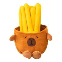Capybara French Fries Plush Toy Adorable Food-Animal Stuffed Animal Soft Hugging Pillow for Kids Adults tamsiai ruda spalva
