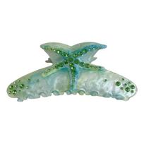 Starfish Hair Clip Hair Claw Thick Claw Clip Hair Style Tool Women Headwear žalia