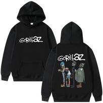 Alternatyviojo Roko Grupės Gorillaz Grafinis Džemperis Su Gobtuvu Vyrams Moterims Hip Hop Mada Gatvės Drabužiai Vyriški Laisvalaikio Per dydį Vilnos Džemperiai Su Gobtuvu S