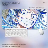 Two-dimensional Animation ONE PIECE Leather Mouse Pad Oversized Computer Table Mat Monkey D. Luffy  Roronoa Zoro  E-sports Game Keyboard Non-slip Pad 60x30cm