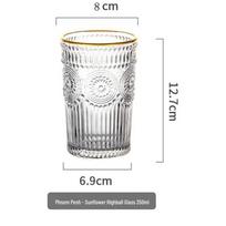 Shangqi saulėgrąžų raižyto stiklo puodelių rinkinys (2-Paketas)