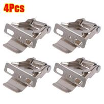 4Pcs Iron Recessed Light Clips Spring With Stand Ceiling Lights Lamp Clamp Silver Three Holes Light Mounting Spring Clips šviesiai pilka spalva
