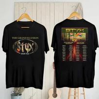 Styx 2025 Concert Band the Grand Illusion Tour 2025 Fan Gifts T-Shirt L