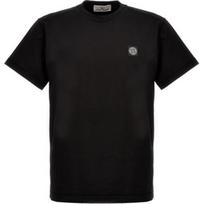 Stone Island Ss25 Solid Color Logo Patch Crew Neck Cotton Short Sleeve T-Shirt Men Tops K1S152100039S0013-V0029 S