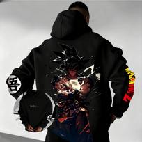 Dragon Ball Goku Dydelis Anime Gobtuvėlis Vyrams Moterims Vintage Megztinis su Gobtuvu Naujas Rudens Y2k Striukė su Gobtuvu Streetwear Laisvalaikio Viršus 4XL