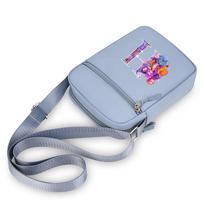 Anime 26 English Letter Kpop Demon Hunters Printed Shoulder Bag Student's Stitched Nylon Crossbody Bag Lightweight and Durable Bag Christmas Gift