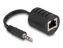 Delock Stereo Audio Extender: RJ45 to 3.5 mm stereo jack (male), Cat.5, up to 50 m, 2-piece set