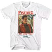 Ron Swanson Quotes T Shirt Parks and Rec Fishing is like Yoga but you get 2 kill L