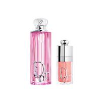 DIOR 's new version of Charming Powder Lip Oil Lip Gloss, two-piece set, EDP, floral and fruity fragrance, rose lychee vanilla rožinio aukso spalvos