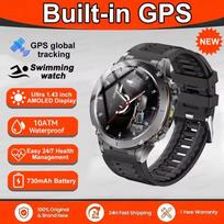 2026 New Outdoor Military Smart Watch Men GPS Track Waterproof 730mAH Health Call Sports Fitness Bracelet GPS Track Watches Swim juoda