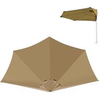 Pusiau skėčio keičiamas stogelis lauko terasai 2,7 m / 9 pėdų atsparus vandeniui apsaugantis nuo saulės ir lietaus Tinka tik pusiau skėčio rėmui Pack of 1 brown