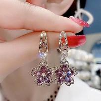 Vintage Elegant Purple Crystal Water Drop Long Tassel Earrings for Women Design Sparkling Prom Accessories Party Jewelry Gifts