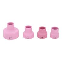 ZK40 Ceramic TIG Cup Kit Set 12# 14# 16# 24# 2.4mm Center Hole Inner Dia for Welding Equipment rožinė
