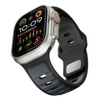 Bands For Apple watch strap Ultra 3 2 49mm 46mm 45mm 44mm 42mm sport silicone Bracelet correa IWatch Series 11 10 9 8 7 6 5 SE 3 42 44 45 49 S10-46mm