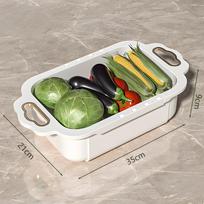 1pcs 35x21cm Drain Basket Hanging Bag Without Punching Adjustable Kitchen Dishwashing Telescoping Rack Vegetable Washing Basket